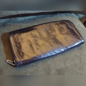 Black Leather Hobo Wallet